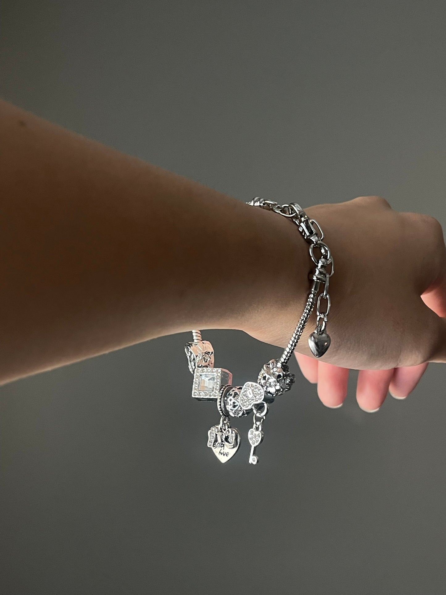 Love Letter Bracelet | Silver Heart Charm Bracelet